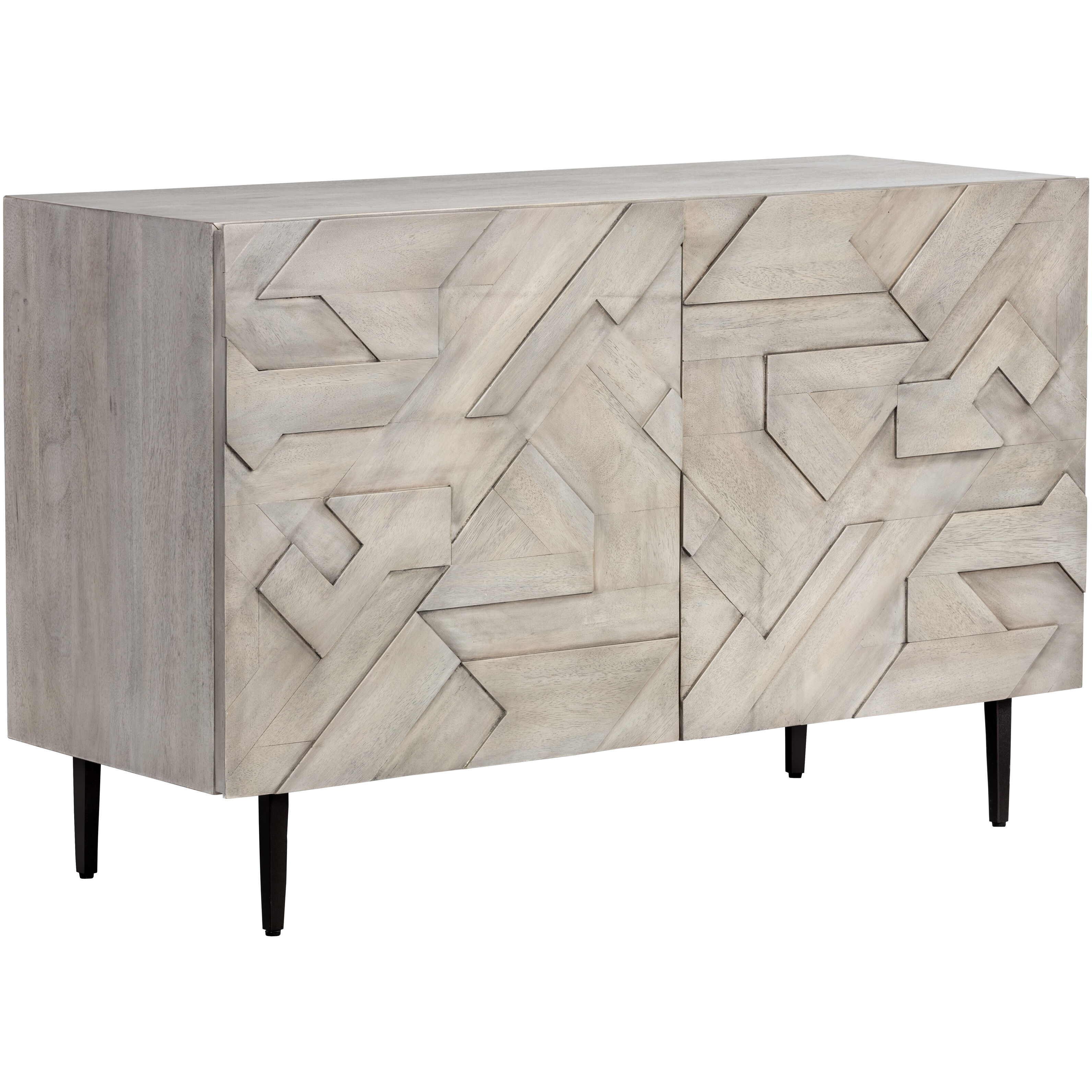 Lisboa 48 X 17.75 inch Light Grey / Antique Bronze Sideboard